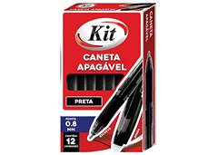 CANETA KIT APAGAVEL PRETO C/12