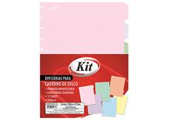 DIVISORIA P/CADERNO DISCO PASTEL C/6