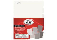 DIVISORIA P/CADERNO DISCO CINZA C/6