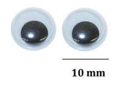 OLHO MOVEL 10MM PRETO C/20 CARTELAS