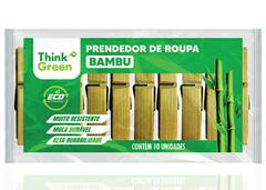 PREND ROUPA BAMBU THINK GREEN C/10