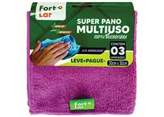 PANO 100% MICROFIBRA FORTLAR 30X30 C/3