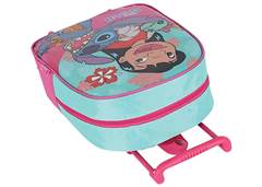 MOCHILA C/CARR. LUXCEL STITCH PINK 42674