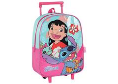 MOCHILA C/CARR. LUXCEL STITCH PINK 42674