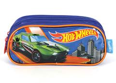 ESTOJO ESC LUXCEL TRIPLO HOT WHEELS AZUL