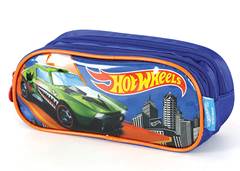 ESTOJO ESC LUXCEL TRIPLO HOT WHEELS AZUL