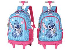 MOCHILA C/CARR. LUXCEL STITCH PINK 50102