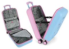 MALA C/RODA INF STITCH LUXCEL AZUL 10482