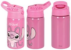 GARRAFA ALUMINIO 500ML STITCH ROSA