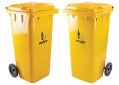 LIXEIRA COLETORA NOBRE 120L C/RODAS AM