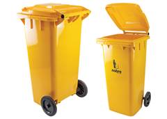 LIXEIRA COLETORA NOBRE 120L C/RODAS AM