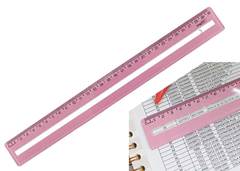 REGUA PLAST 30CM GUIA DE LEITURA ROSA