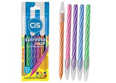 CANETA CIS ESF SPIRO 0,7MM C/5 CORES SORTIDA