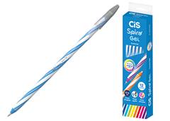 CANETA CIS ESF SPIRO GEL 0,7MM C/12 AZUL