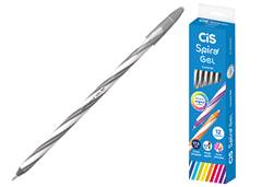 CANETA CIS ESF SPIRO GEL 0,7MM C/12 PRETA