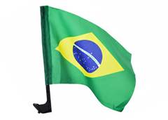 BANDEIRA BRASIL C/ HASTE 30X20CM
