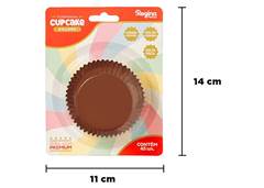FORMINHA PAPEL CUPCAKE MARROM C/45