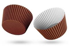 FORMINHA PAPEL CUPCAKE MARROM C/45