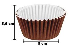 FORMINHA PAPEL CUPCAKE MARROM C/45