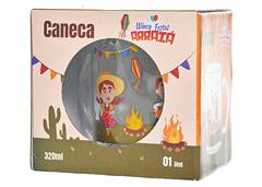 CANECA VIDRO JUNINA CAIPIRA FIRE 320ML