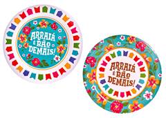 PRATO RASO JUNINO  ARRAIA BAO 25CM COLOR