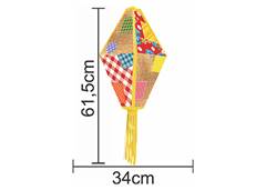 BALAO JUNINO 34X61,5CM 3D AMARELO 204308