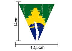 FAIXA EVA BRASIL 14X12,5 C/8 BANDEIRINHA