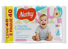 TOALHA UMEDEC NATHY C/48