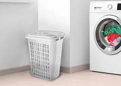 CESTO P/ROUPAS 46L 52,8X33CM PLAS BRANCO