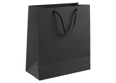 SACOLA PAPEL 22X24 150G PRETA C/10