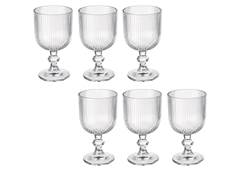 JOGO 6 TACAS MOR VIDRO 380ML LISTRAS