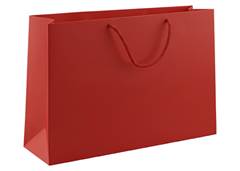 SACOLA PAPEL 36X24 150G VERMELHA C/10
