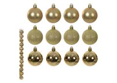 BOLA NATAL MISTA FLORARTE 5D C/12 DOURA
