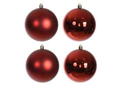 BOLA NATAL MISTA FLORARTE 10D C/4 VERMEL