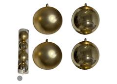 BOLA NATAL MISTA FLORARTE 10D C/4 DOURA