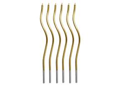 VELA ESPIRAL DOURADA METALIZADA 17CM