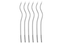VELA ESPIRAL BRANCA METALIZADA 17CM