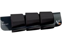 ANEL P/GUARDANAPO PRETO C/3 VIZIA