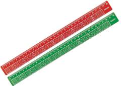 REGUA PLAST 30CM C/TABUADA WALEU CORES 