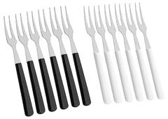 CONJ GARFO P/PETISCOS 12PCS INOX
