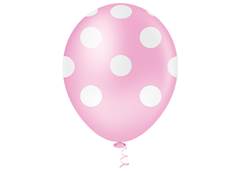 BALAO DECOR. BOLINHA ROSA BABY 10 C/25