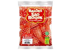 BALAO BOLINHA 9.0 VERMELHO/BRANCO C/25