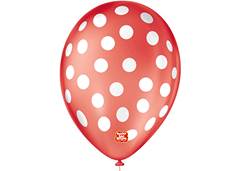 BALAO BOLINHA 9.0 VERMELHO/BRANCO C/25