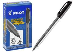 MARCADOR RETROPROJETOR 2MM PILOT PRETO