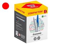 CANETA COMPACTOR ECONOMIC VERMELHA