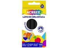 LAPIS CERA ACRILEX TIPO ESTACA PT C/12