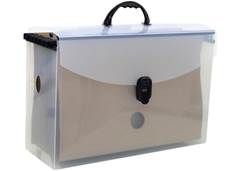 MALETA ARQUIVO C/10 PASTAS SUSP CRISTAL