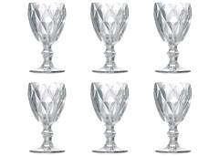 JOGO 6 TACAS AGUA DIAMOND TRANSP 325ML