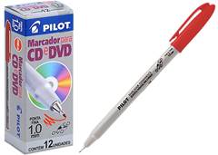 MARCADOR P/CD-DVD PERMANENTE 1MM VERMELH