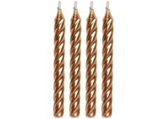 VELA PALITO P/BOLO DOURADA C/8 SILVER